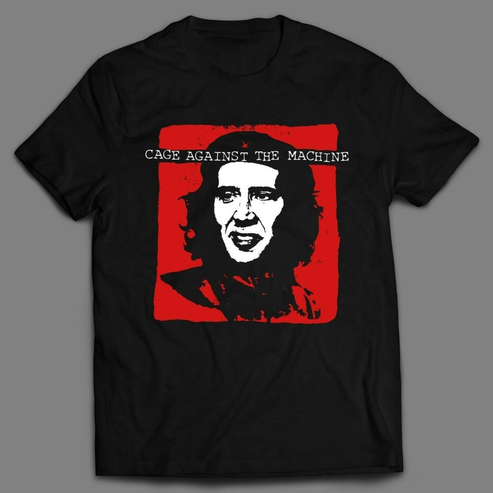 CAGE AGAINST THE MACHINE NICHOLAS CAGE ROCK SHIRT